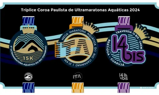 Mostrar o quadro completo da tríplice coroa paulistas das ultramaratonas aquáticas
