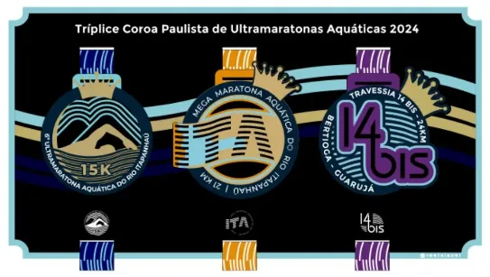 Mostrar o quadro completo da tríplice coroa paulistas das ultramaratonas aquáticas